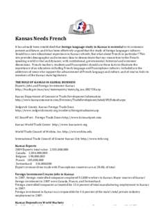    	
  	
  	
   Kansas	
  Needs	
  French	
  	
   	
  