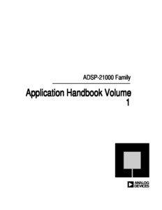 ADSP[removed]Family Application Handbook Volume 1, Contents