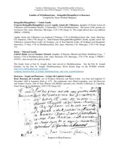 Families of Michilimackinac – Boisguillet/Boisguilbert to Bourassa Compiled by Diane Wolford Sheppard – © 2016 – All Rights Reserved Families of Michilimackinac – Boisguillet/Boisguilbert to Bourassa Compiled by