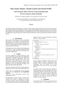 Instructions for Preparing LREC 2006 Proceedings
