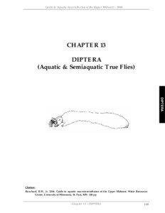 Guide to Aquatic Invertebrates of the Upper Midwest | 2004  CHAPTER 13