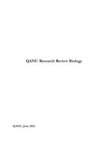 QANU Research Review Biology  QANU, June 2012 Quality Assurance Netherlands Universities (QANU) Catharijnesingel 56
