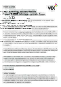 Microsoft Word - Vix_Press Release_Rome_Mobile Ticketing.docx