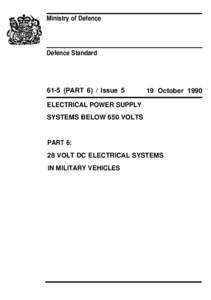 Ministry of Defence  Defence StandardPART 6) / Issue 5