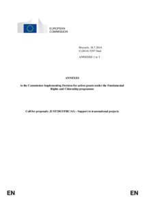 EUROPEAN COMMISSION Brussels, [removed]C[removed]final ANNEXES 1 to 3