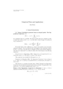 Clay Mathematics Proceedings Volume 10, 2010 Unipotent Flows and Applications Alex Eskin