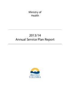 Ministry of HealthAnnual Service Plan Report