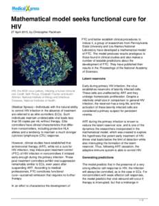 Mathematical model seeks functional cure for HIV