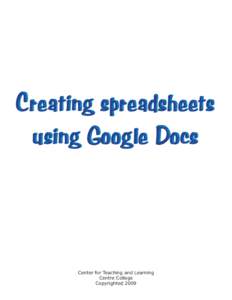 using the google spreadsheet.indd