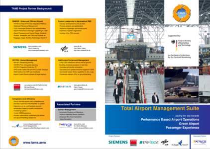 TAMS Project Partner Background:  SIAMOS - Green and Efficient Airport System Leadership in Aeronautical R&D