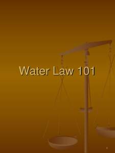 Water Law Water Law