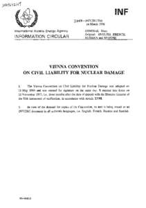 INFCIRCVienna Convention on Civil Liability for Nuclear Damage