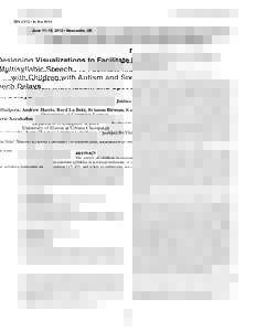 Designing Visualizations to Facilitate Multisyllabic Speech with Children with Autism and Speech Delays