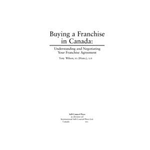 Buying a Franchise in Canada