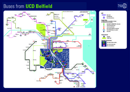 Buses from UCD Belfield 142 continues to Malahide and Portmarnock Huntstown Hartstown Castaheany