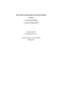 Inter-Client Communication Conventions Manual Version 2.0 X Consortium Standard