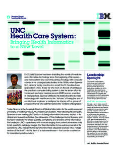 Smarter Planet Leadership Series UNC Health Care System: Bringing Health Informatics