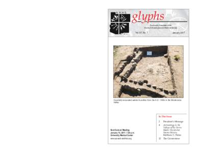 glyphs The Monthly Newsletter of the Arizona Archaeological and Historical Society Vol. 67, No. 7