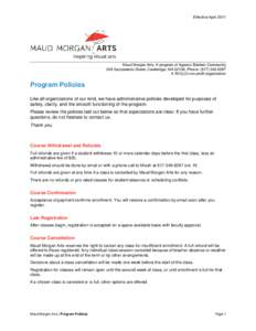 Microsoft Word - Policy_MaudMorganArts_Programs.doc