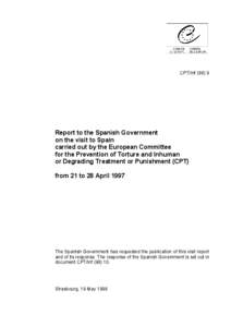 CPT/Inf[removed]Report to the Spanish Government on the visit to Spain carried out by the European Committee for the Prevention of Torture and Inhuman