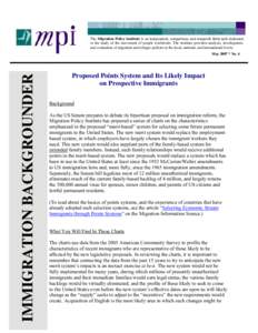 Migration Policy Institute The Migration Policy Institute is an independent, nonpartisan, and nonprofit think tank dedicated to the study of the movement of people worldwide. The institute provides analysis, development,