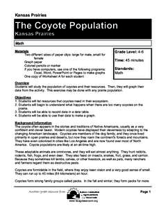 Kansas Prairies  The Coyote Population Kansas Prairies Math Materials