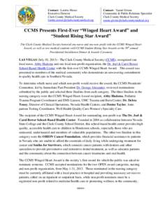 Microsoft Word - CCMS Winged Heart Rising Star Awardees PressRelease.docx