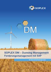 DM SOPLEX DM – Dunning Management Forderungsmanagement mit SAP Wer Umsatz säht soll Forderungen ernten!