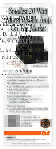 Smallest 20 Watt Amp:Layout:18 PM Page 1  Smallest 20 Watt Man-Packable Amp On The Market AR-20 with LNA