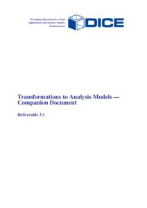 Developing Data-Intensive Cloud Applications with Iterative Quality Enhancements Transformations to Analysis Models — Companion Document
