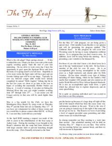 Volume 58 No. 5  May, 2013 Web Page: http://www.ieffc.org  GENERAL MEETING