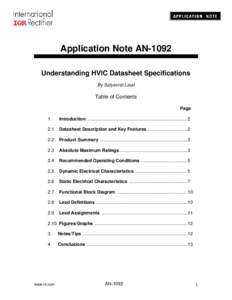 Understanding HVIC Datasheet Specifications