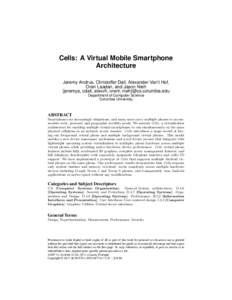 Cells: A Virtual Mobile Smartphone Architecture