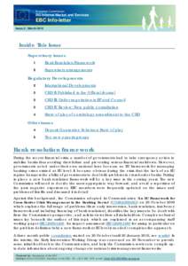 European Commission  DG Internal Market and Services EBC Info-letter Issue 2 | March 2010
