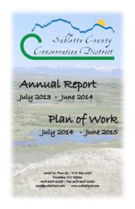 Annual Report JulyJune 2014 Plan of Work JulyJune 2015