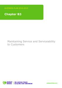 BUSINESS PLANChapter B3 Maintaining Service and Serviceability to Customers