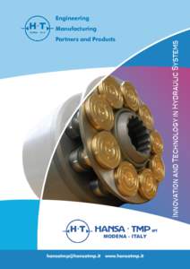 Engineering Partners and Products MODENA - ITALY   www.hansatmp.it