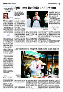 Montag, 19. JanuarNr. 14  Kanton/Stadt Zug Neue Zuger Zeitung