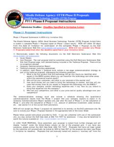 Microsoft Word - FY11 STTR Phase II Proposal Instructions.doc