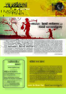 Number 26, June 2016 www.nyeleni.org -  land reform and food sovereignty