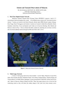 Physical oceanography / Borneo / Sabah / Sulu Sea / Tawau / Buoy / Tsunami / Lahad Datu / Tide gauge / Oceanography / Water / Physical geography