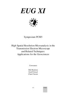 EUG XI  Symposium PCM5 High Spatial Resolution Microanalysis in the Transmission Electron Microscope