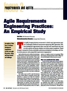 focus 2  requirements and agility Agile Requirements Engineering Practices:
