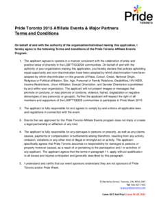   	
      Pride Toronto 2015 Affiliate Events & Major Partners