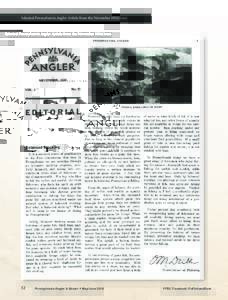 Selected Pennsylvania Angler Article from the November 1934 issue  32 Pennsylvania Angler & Boater • May/June 2016