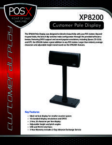 cust omer display  XP8200 Customer Pole Display
