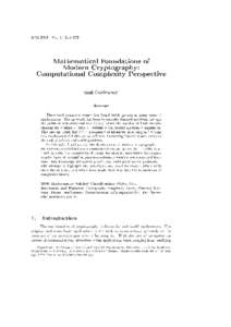 ICM 2002 • Vol. I • 245^272  Mathematical Foundations of