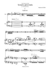To Ms.Rieko SUZUKI  Sonata gioconda for Violin and Piano  #4