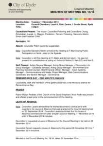 Minutes of Ordinary Council Meeting - 11 November 2014