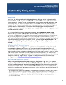 Issue Brief: Early Warning Systems